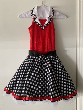 Revolution Retro Style Polka Dot Dress Dance Costume
